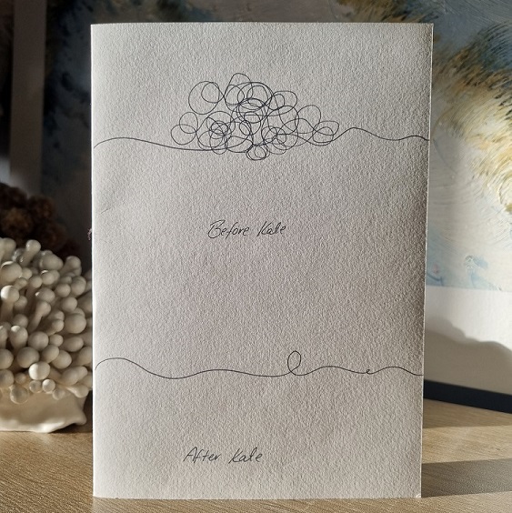 Client testimonial image of confusing scribble 'before' and 'after' Kate